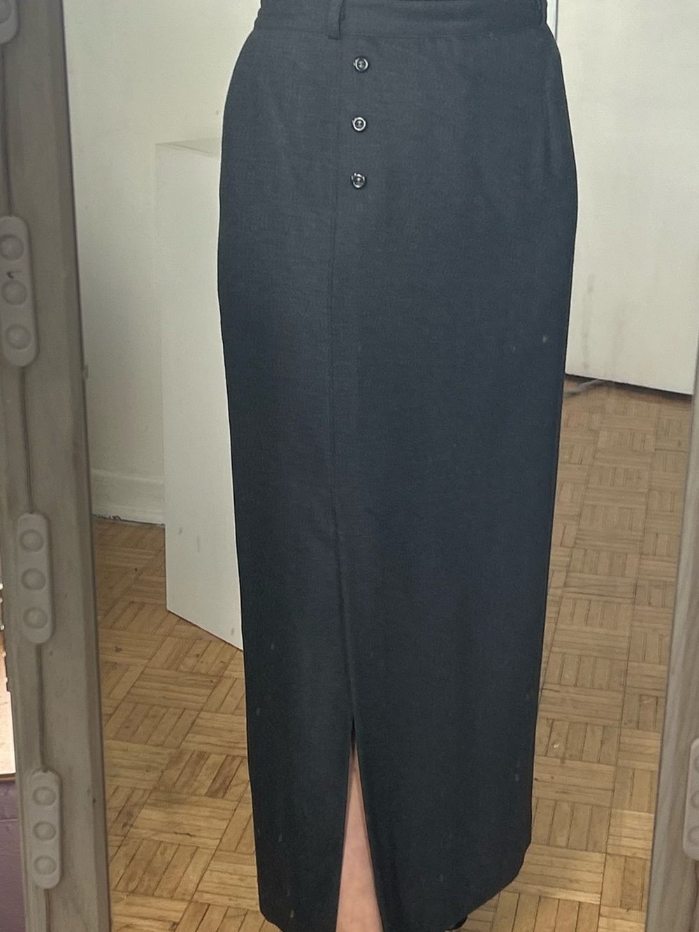 NWT Vintage Korinna Classique Pure New Wool Maxi Skirt Made in Canada Size 12